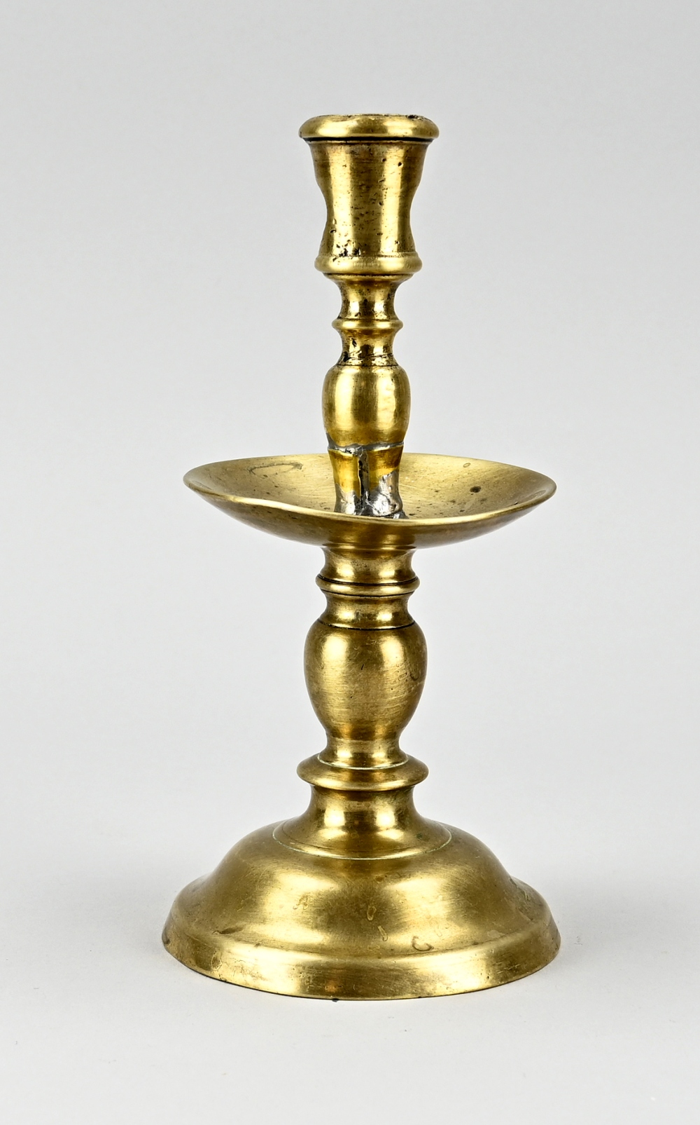 Bronze collar candlestick, H 20.2 cm. - Bild 2 aus 2