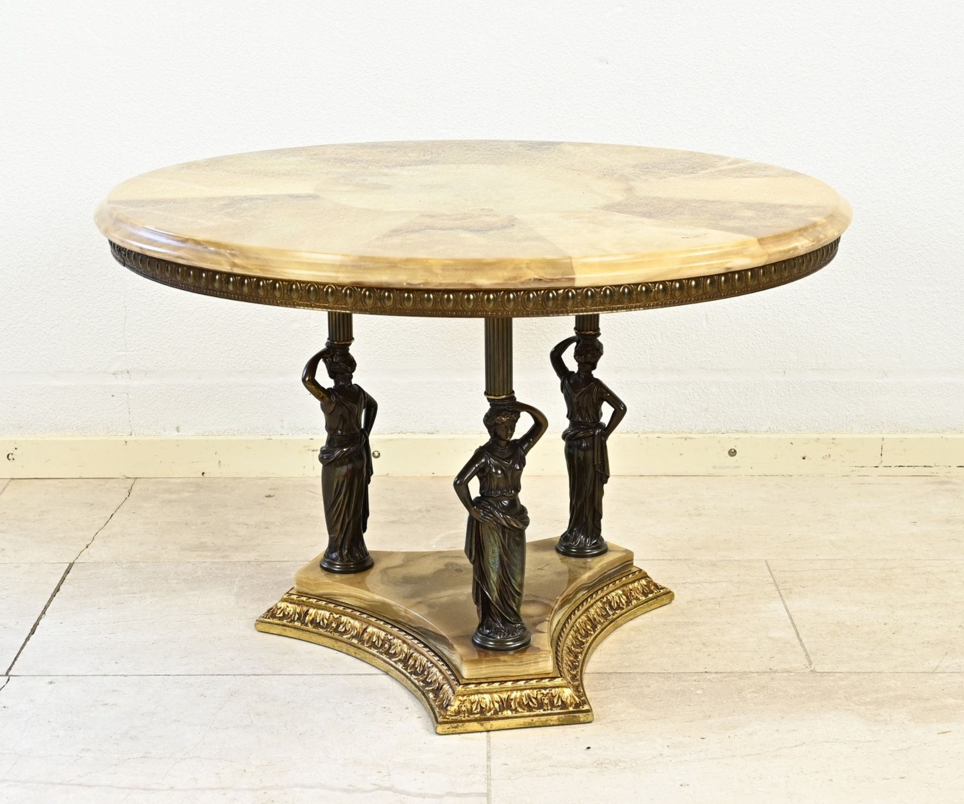 Coffee table/bronze figures - Bild 2 aus 2