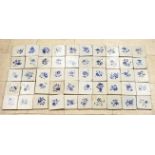 Lot of tiles, Frisian flower (50 pcs.)