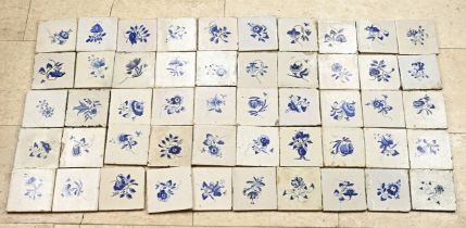 Lot of tiles, Frisian flower (50 pcs.)
