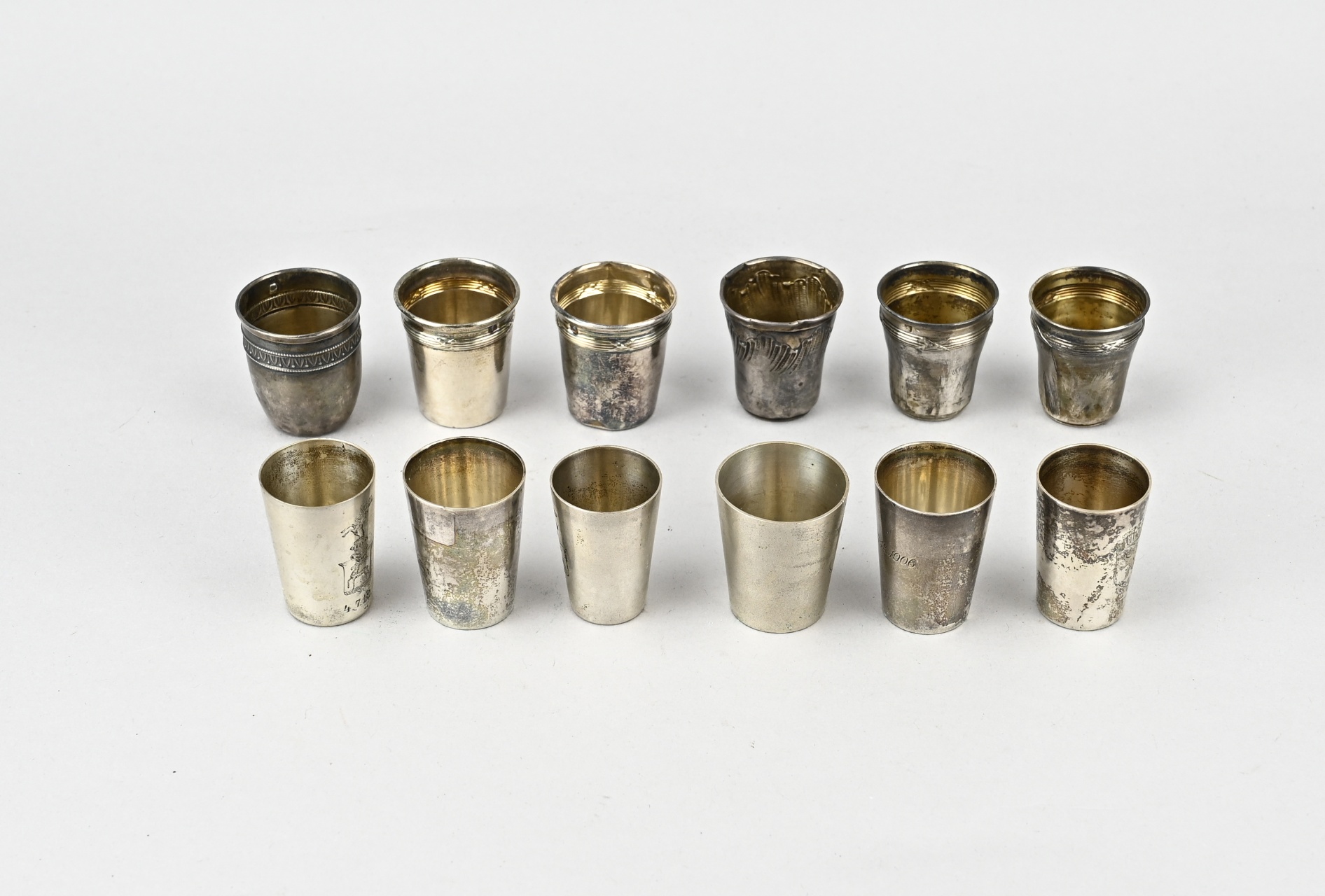 Silver shot glasses