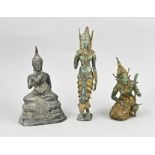 3x Buddha figure (bronze)