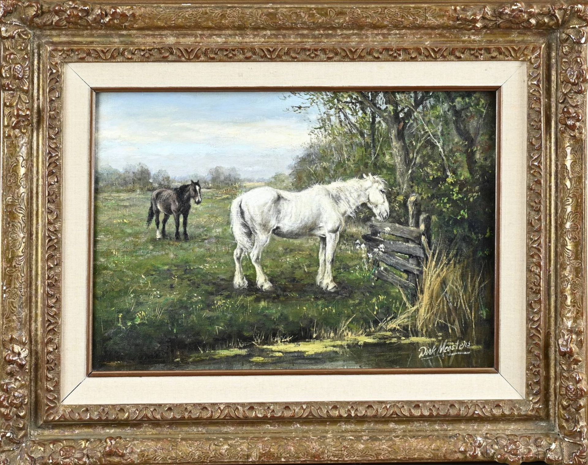 Dirk Meesters, Horses in the meadow
