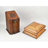 2x Wooden lidded box