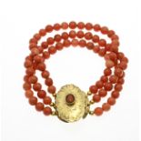 Red coral bracelet