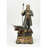 18th century wooden statue, Shepherd