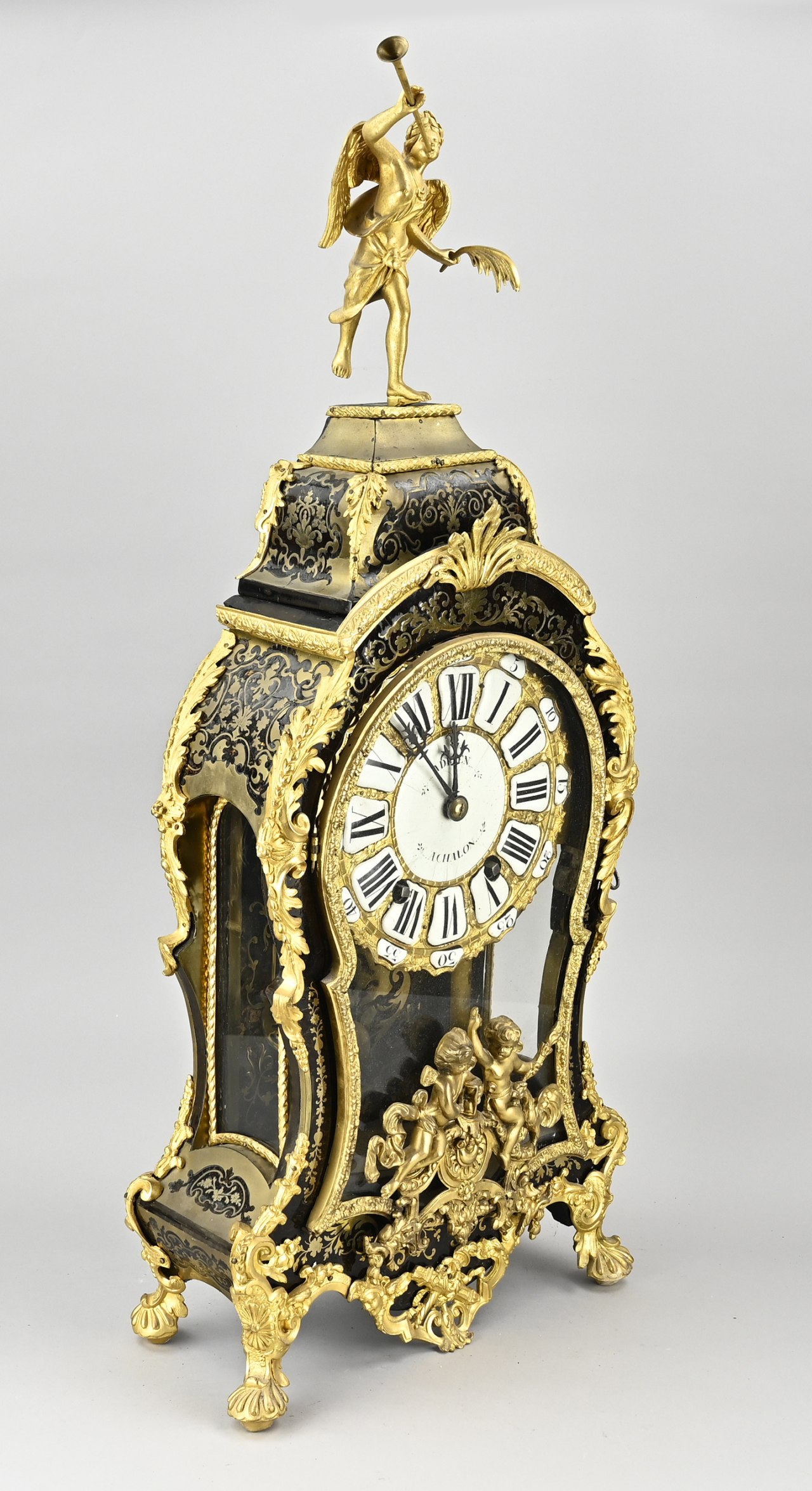 French boulle console clock - Image 3 of 4