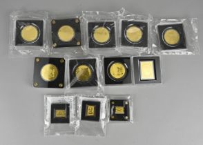 Lot of gold-plated coins (12x)