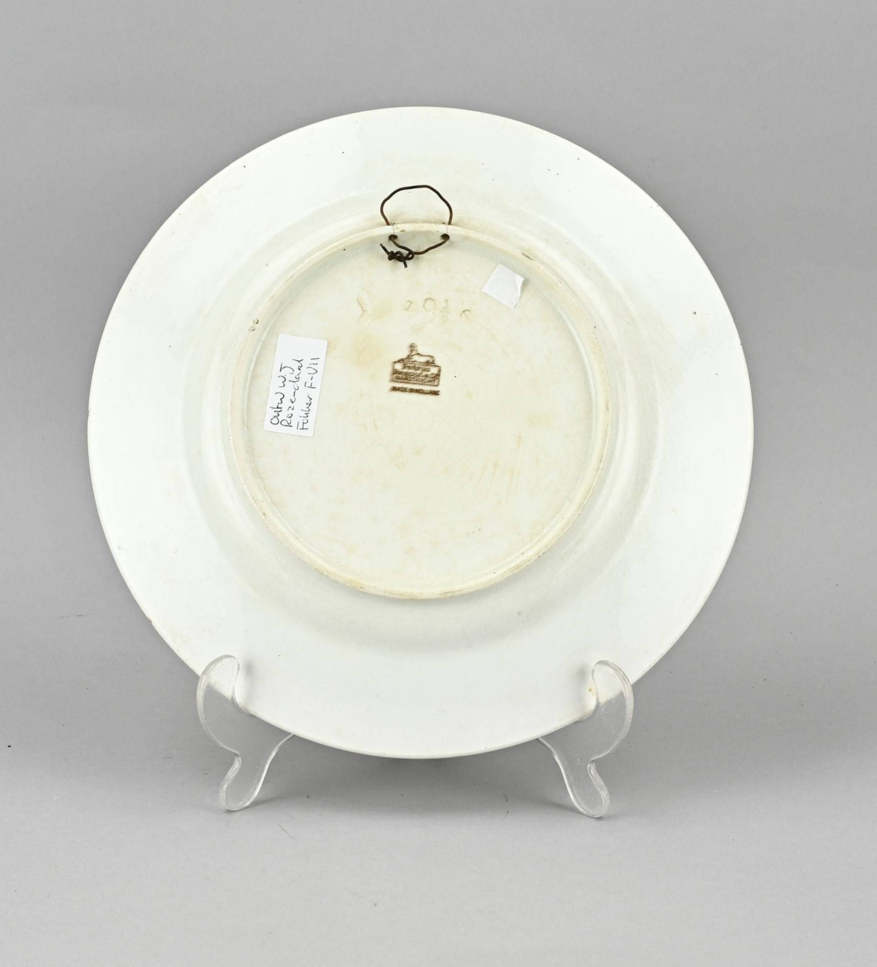 Petrus Regout commemorative dish Ã˜ 26 cm. - Bild 2 aus 2