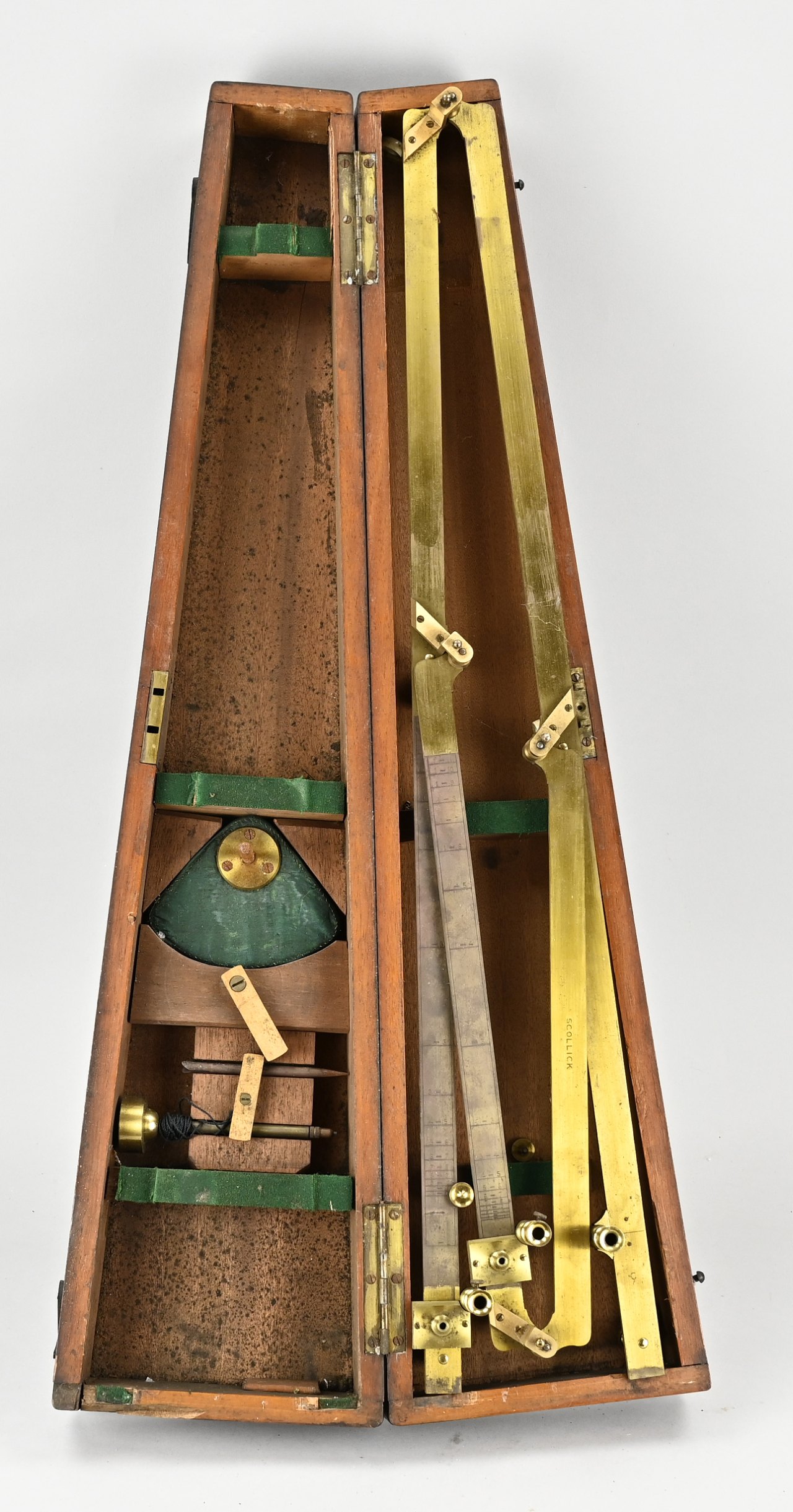 Antique English measuring instrument in box