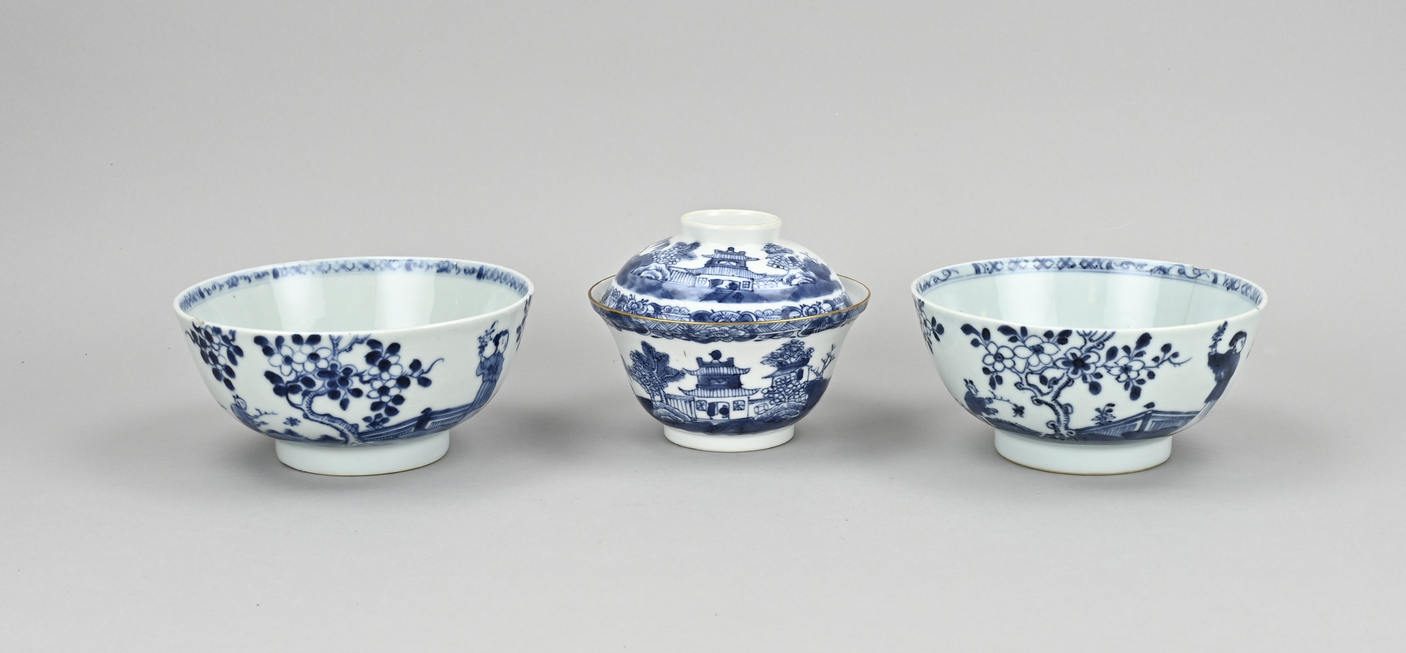 3x Chinese bowl Ã˜ 11.5 - 15 cm.