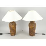 2x table lamp, H 50 cm.