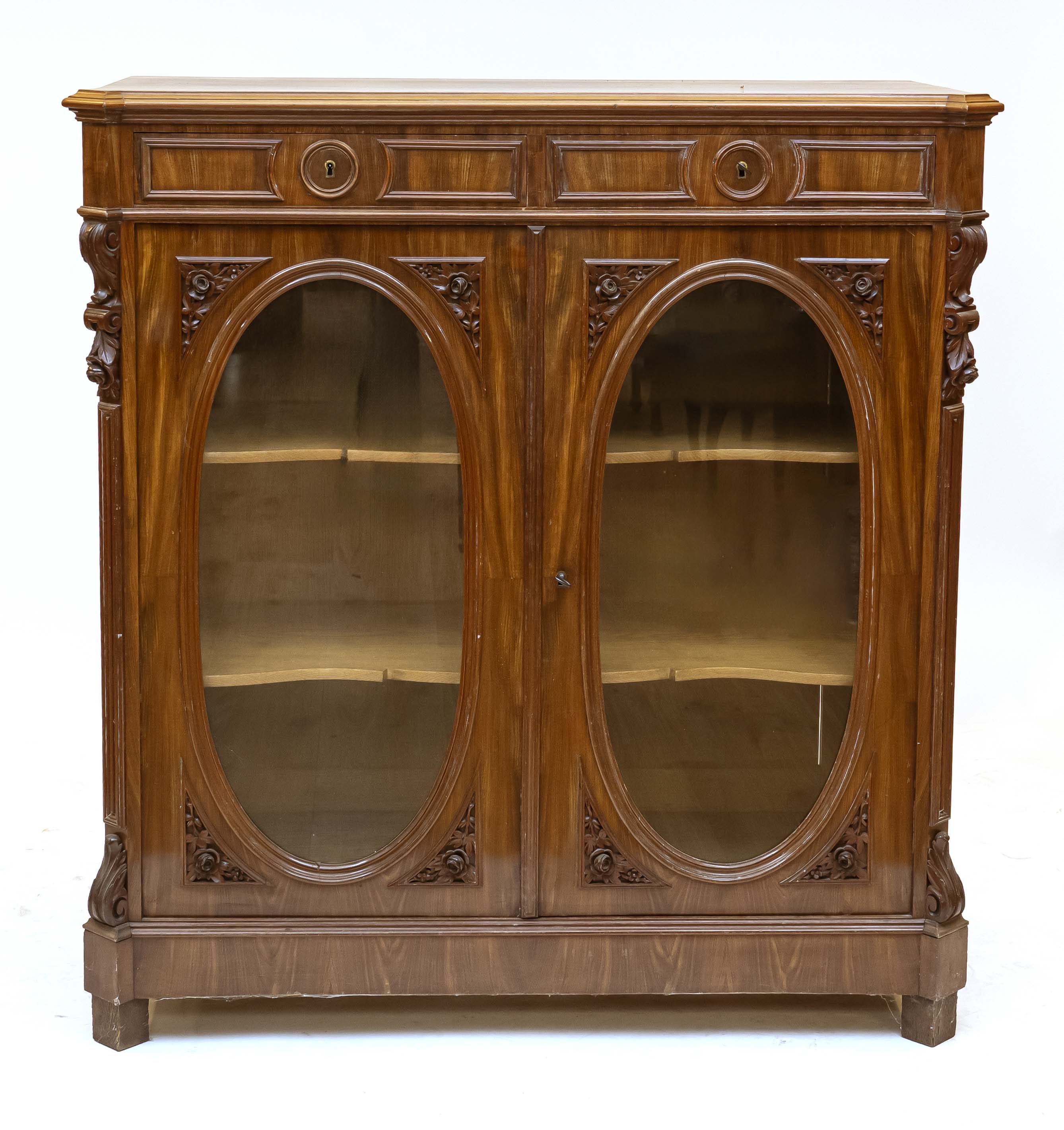 Mahogany display cabinet