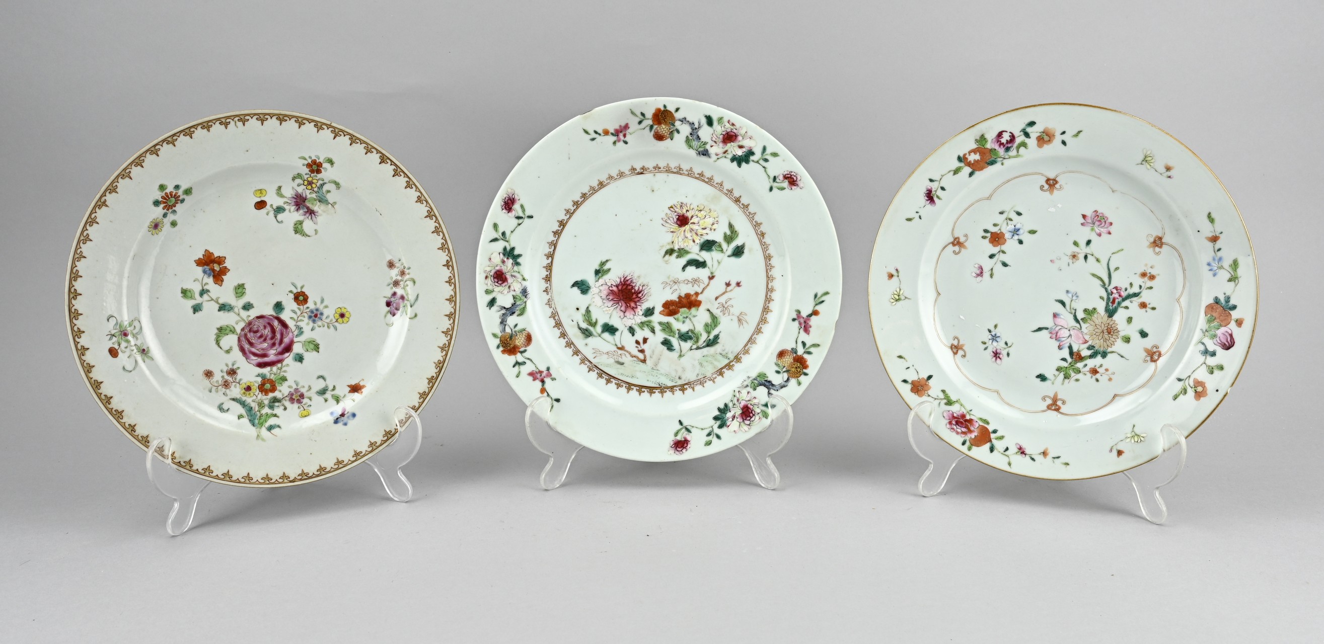 3x Family Rose plate (various)