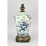 Chinese vase lamp, H 44 cm.