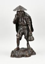 Bronze statue, Man with basket