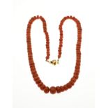 Red coral necklace