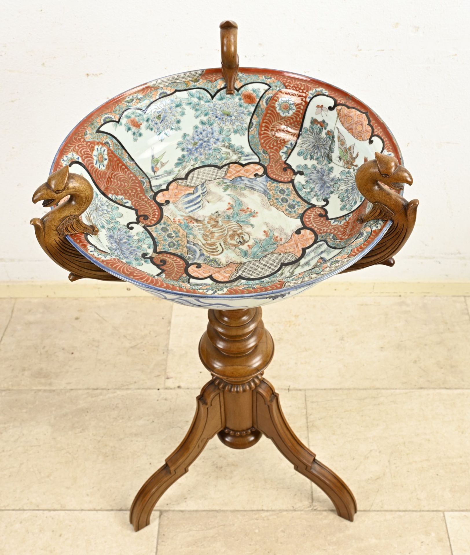 Imari washbasin on French foot - Bild 2 aus 2