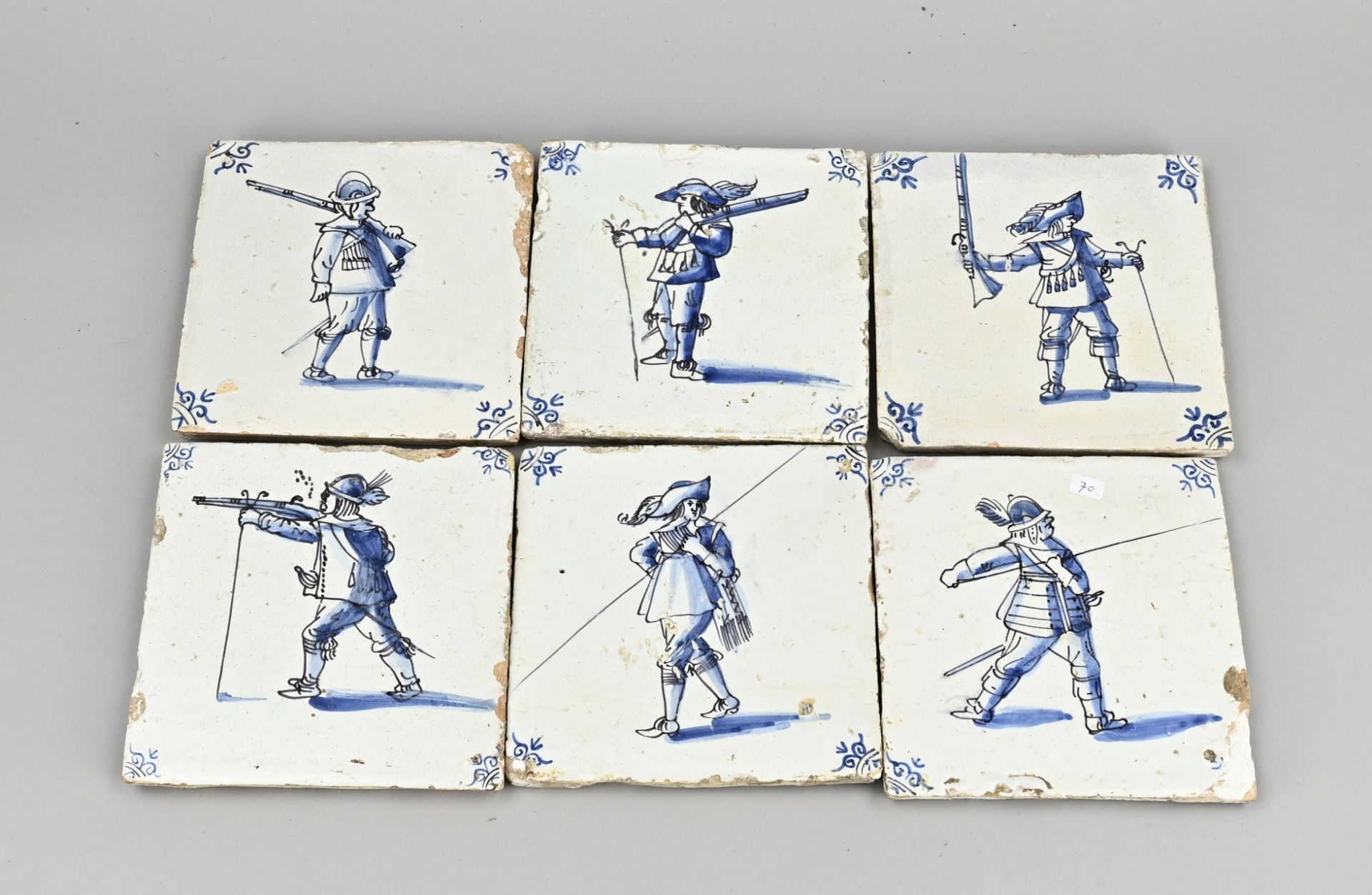 Lot of Delft tiles (6x)