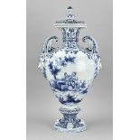 Delft Pronk vase with lid, H 60 cm.