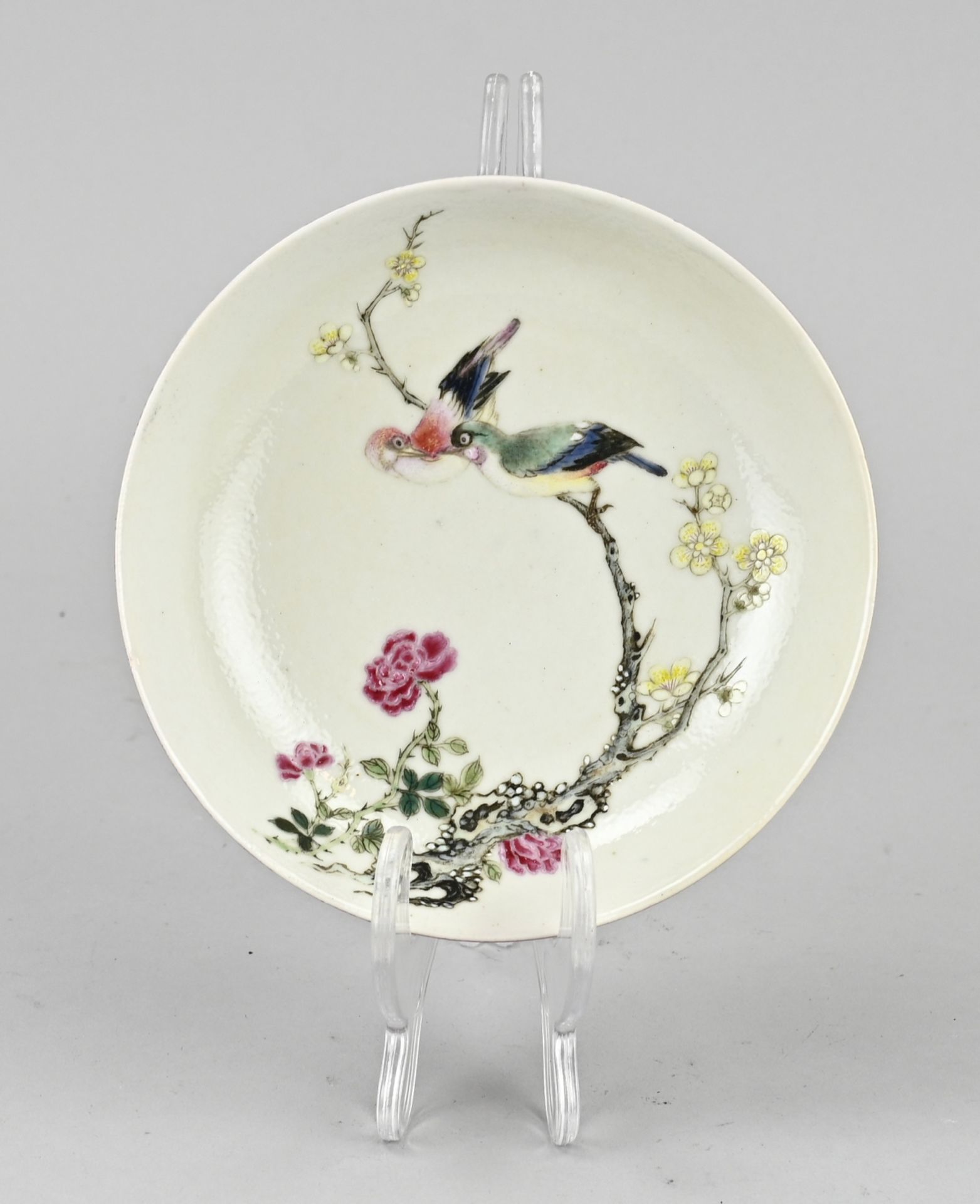 Chinese plate (ruby back plate) Ã˜ 14 cm.