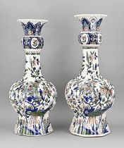 Set of antique Delft vases, H 57 cm.