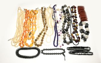 Lot of gemstone necklaces