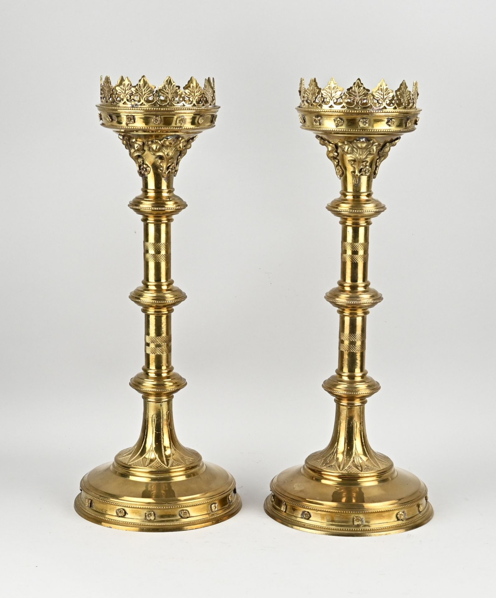 2x Neo-Gothic candlestick