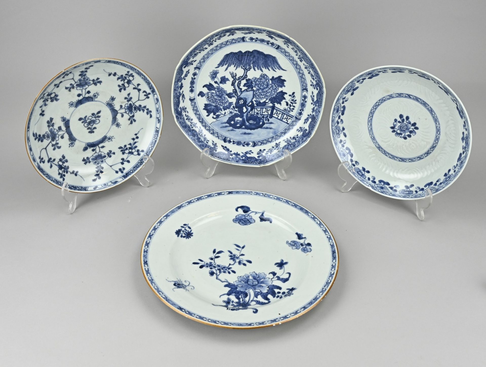 4x Chinese plate Ã˜ 22.3 - 29 cm.