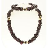 Garnet bracelet and necklace