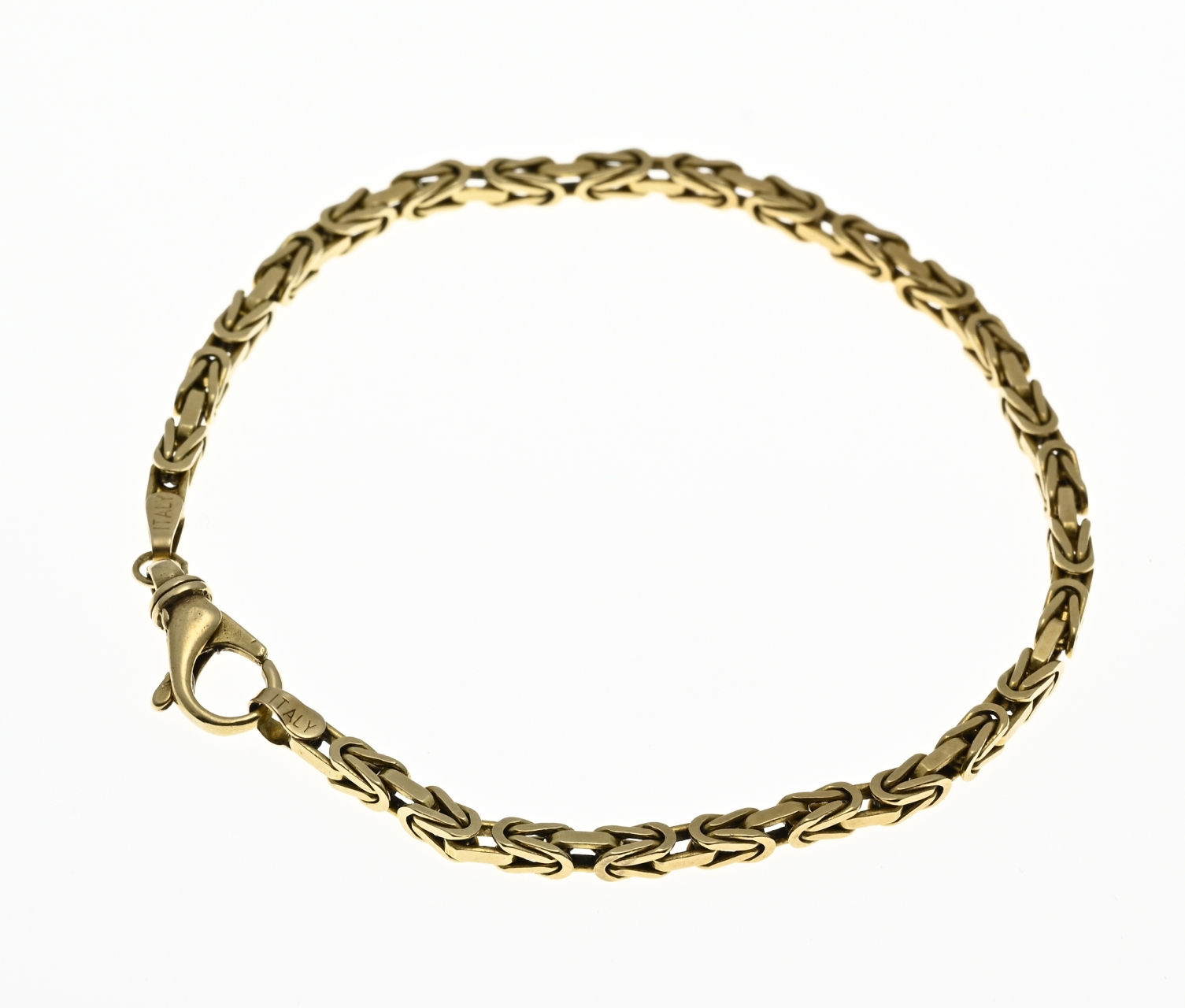 Gold bracelet, king link