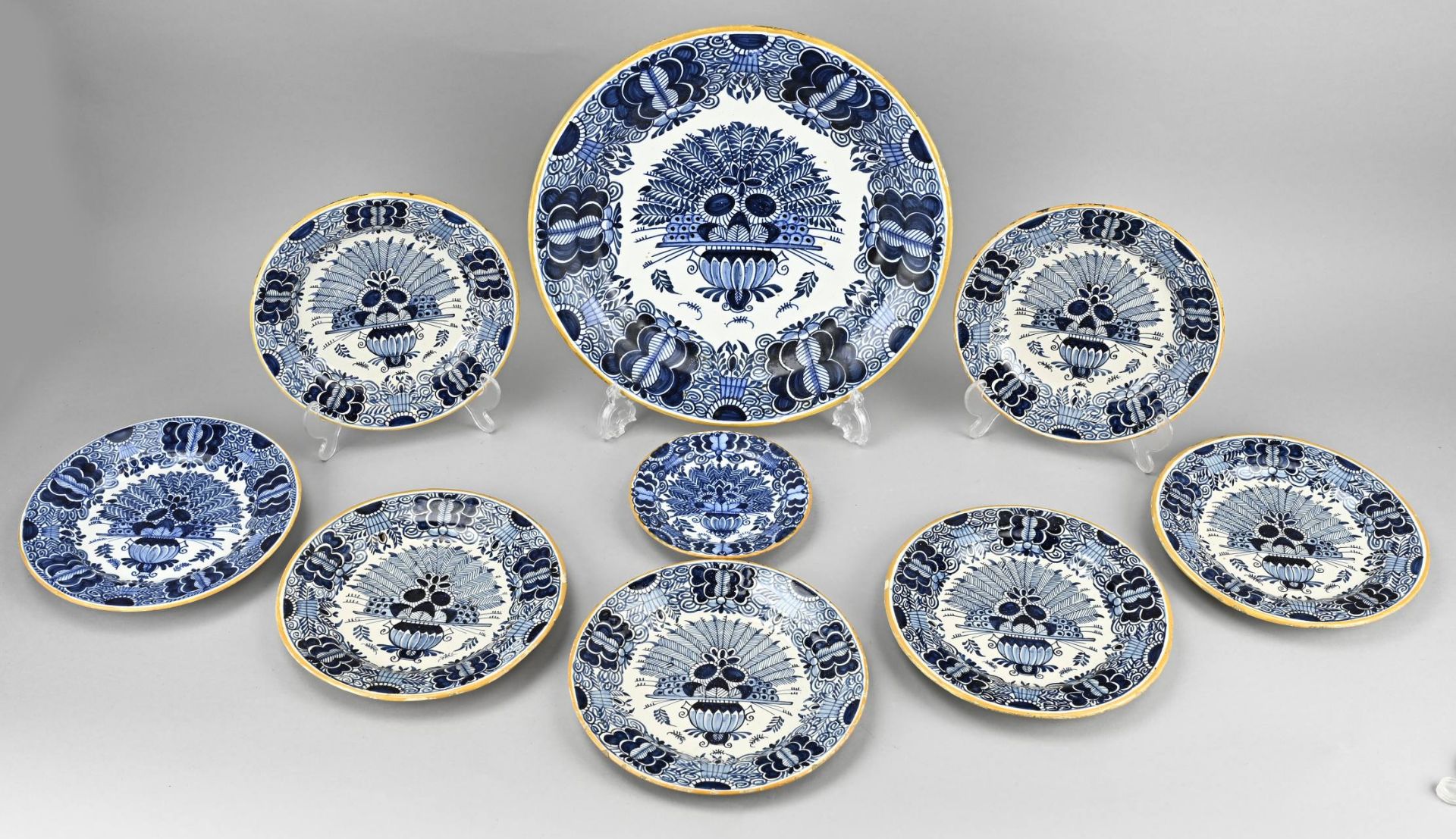Lot Delft plates (9x)