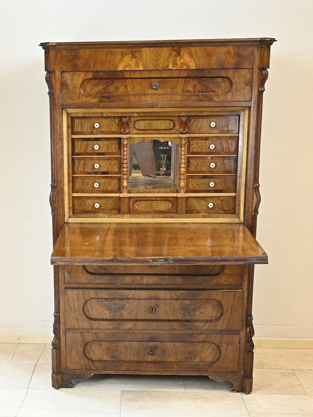 Mahogany secretary, 1860