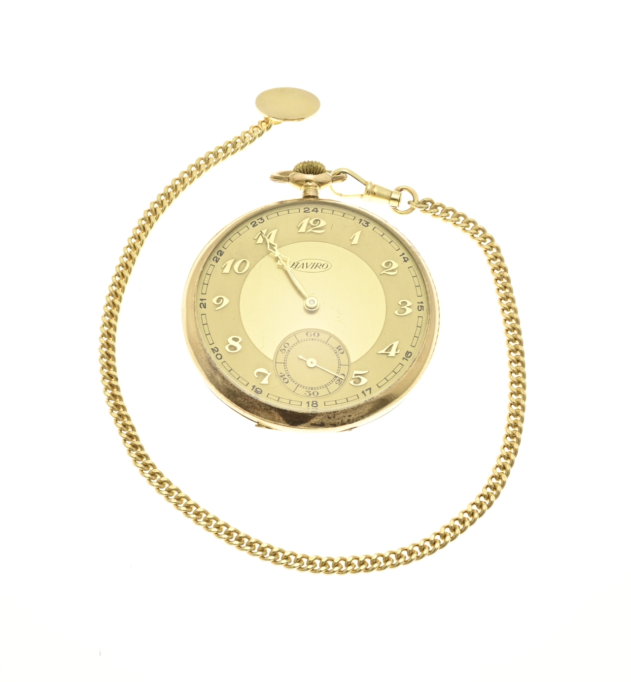 Gold Haviro pocket watch