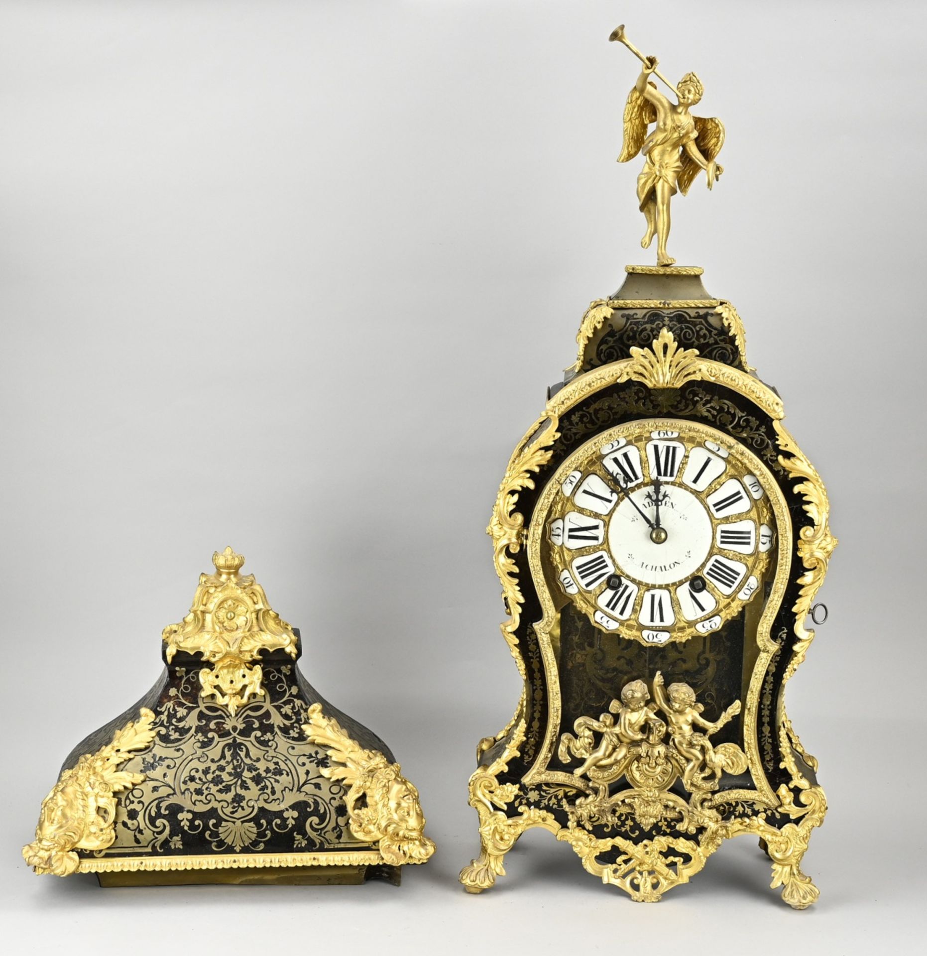 French boulle console clock