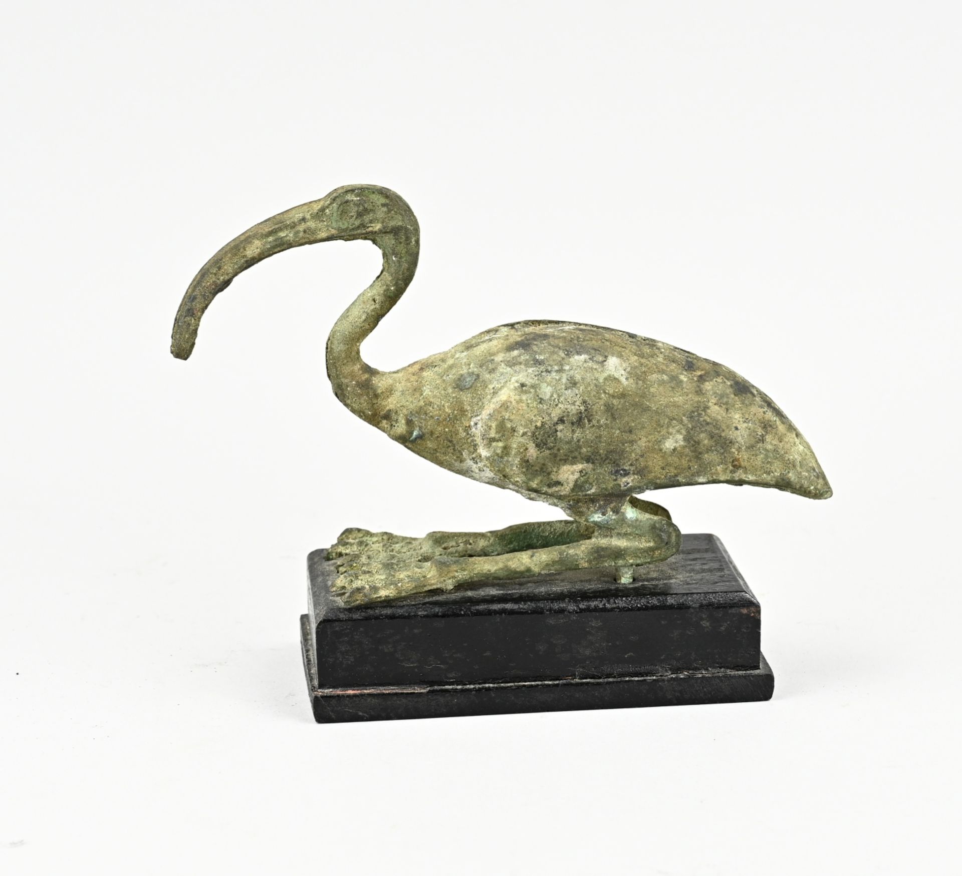 Antique bronze ibis bird - Image 2 of 2