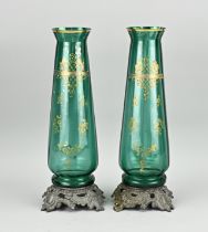 2x Glass vase