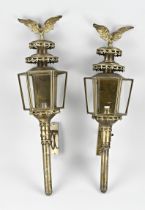 Two carriage lamps