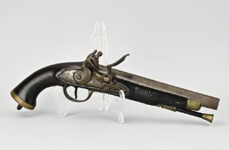 Antique flintlock pistol, L 40 cm.