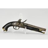 Antique flintlock pistol, L 40 cm.