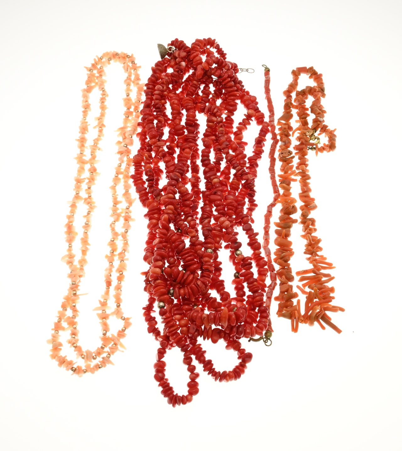Lot of coral necklaces