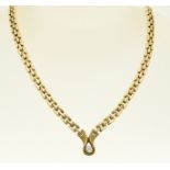 Gold choker with diamond