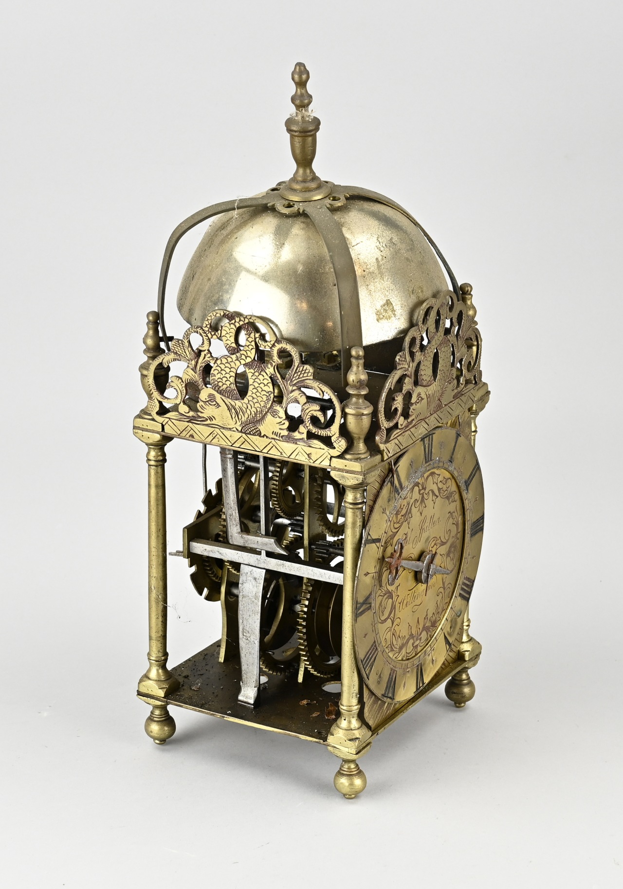 English lantern clock - Image 2 of 2