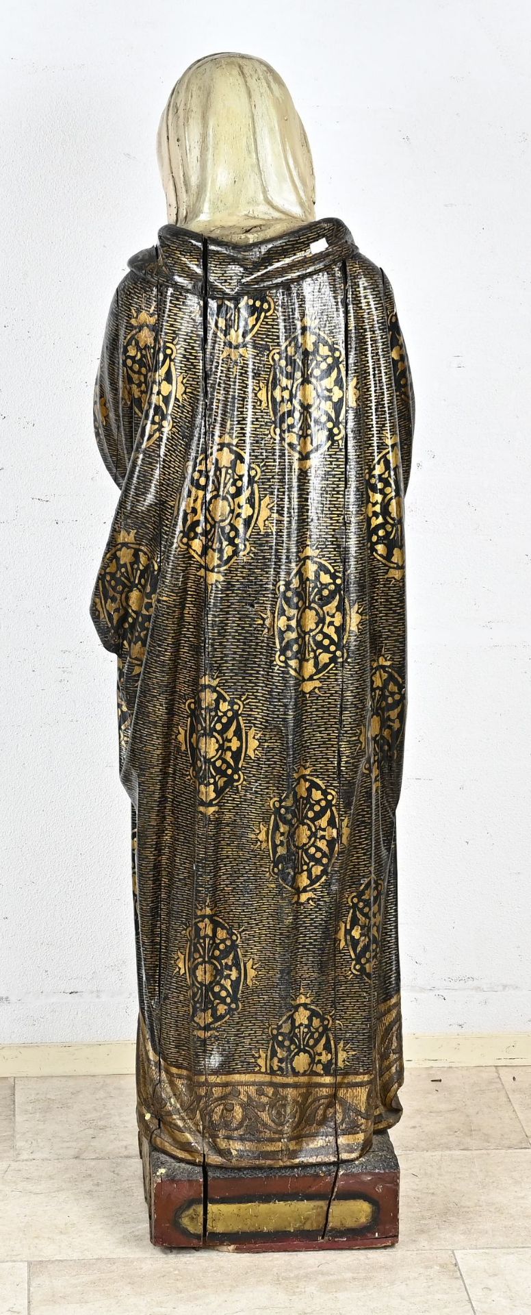 Wood-carved holy figure, H 162 cm. - Bild 2 aus 2