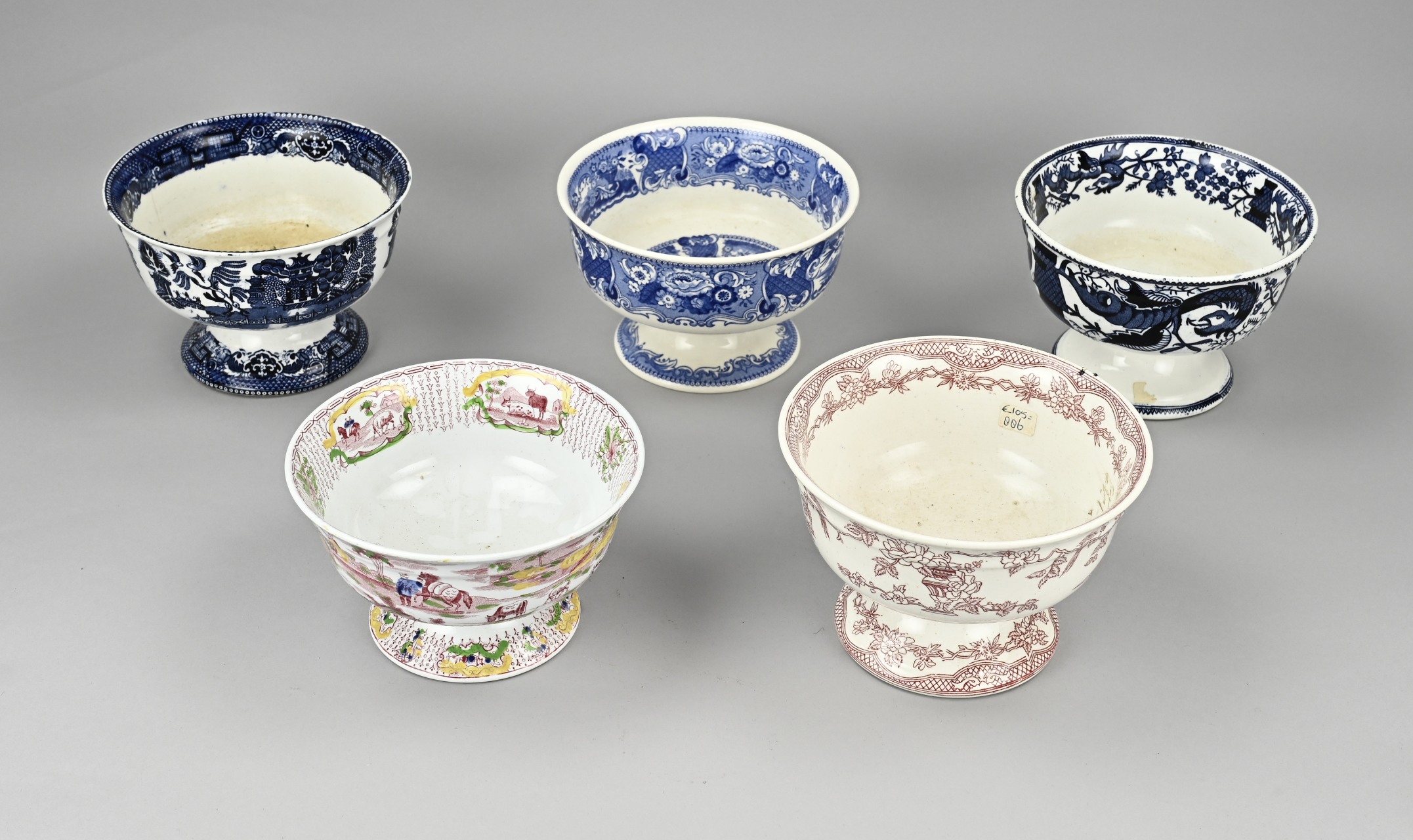 5x Cupboard bowl (P. Regout)