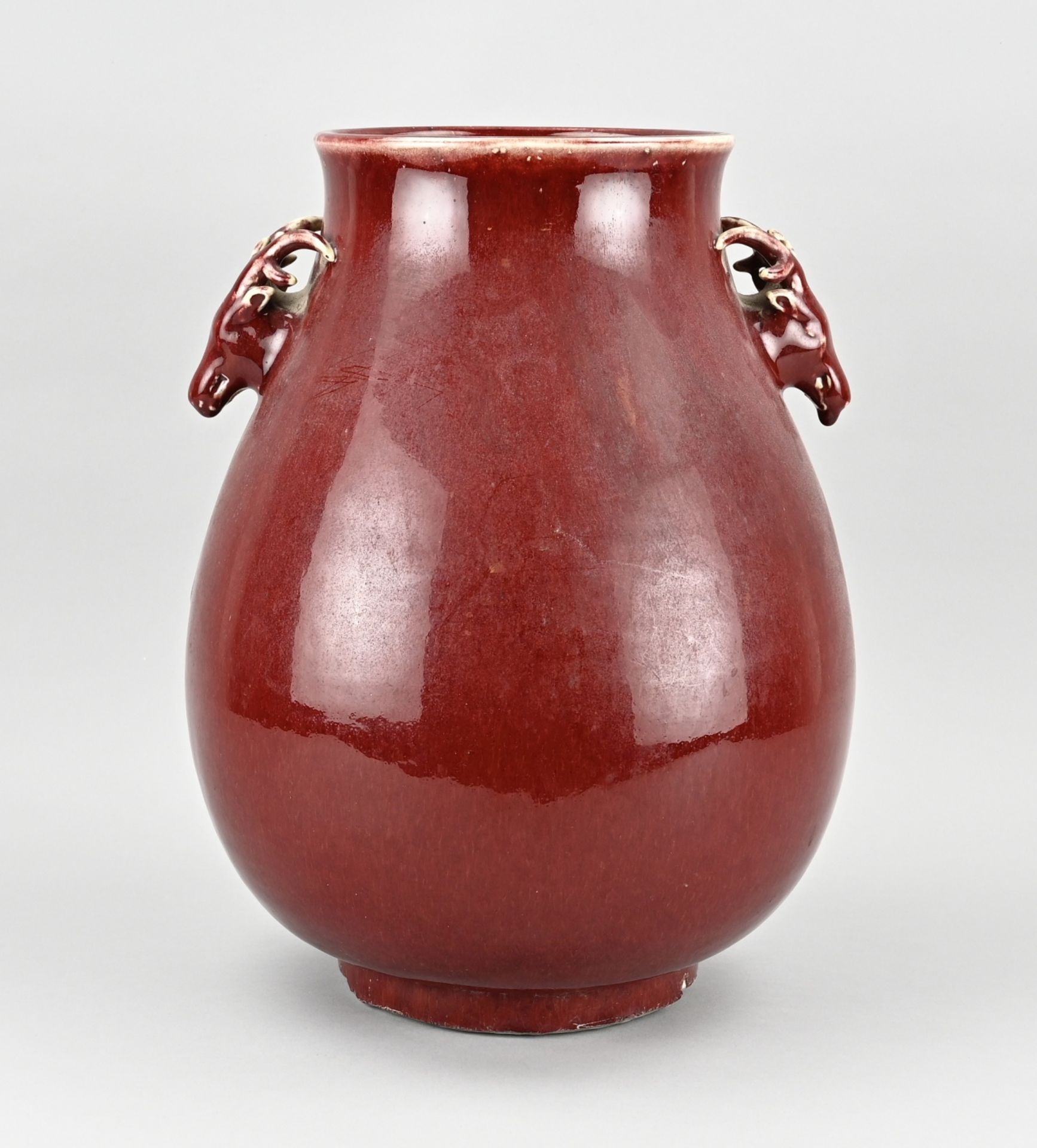 Dearhead vase/red