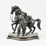 Antique statue, Musketeer with horse