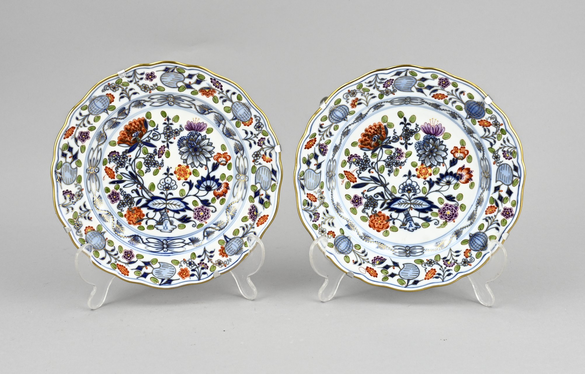 2x Meissen bowl/plate Ã˜ 19.6 cm.