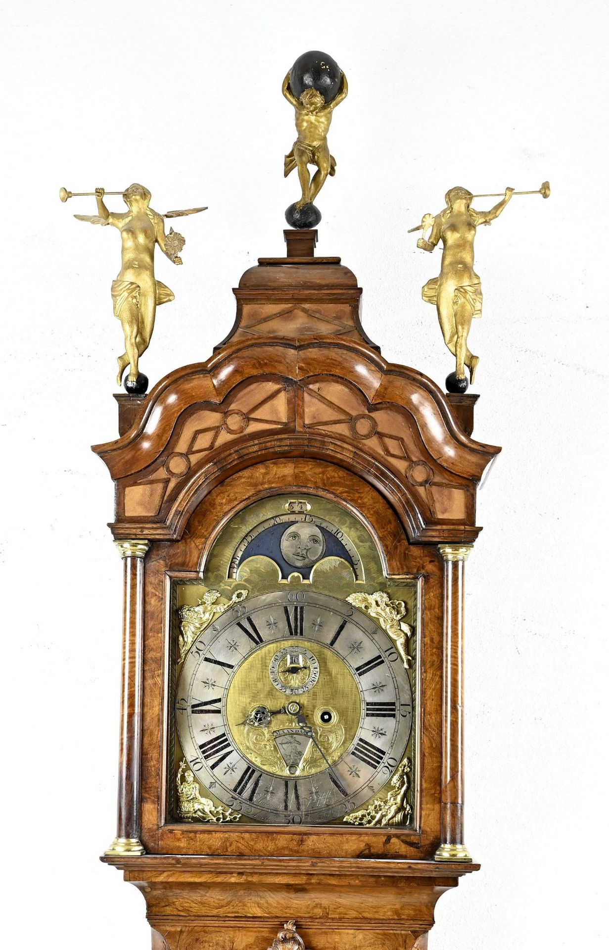 Amsterdam grandfather clock, H 270 cm. - Bild 3 aus 3