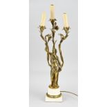 Bronze lamp, H 68 cm.